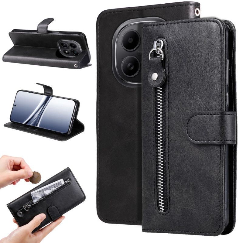 Etui Folio Xiaomi Redmi Note 15 5g Kieszeń Na Zamek Błyskawiczny Etui Ochronne