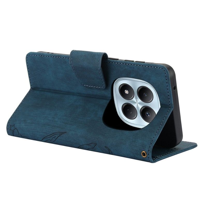 Etui Folio Xiaomi Redmi Note 15 5g Kwiaty I Motyle Etui Ochronne