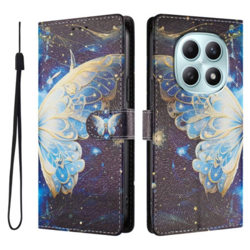 Etui Folio Xiaomi Redmi Note 15 5g Motyl Z Gwiazdami Etui Ochronne