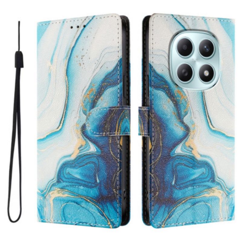 Etui Folio Xiaomi Redmi Note 15 5g Niebieski Marmur