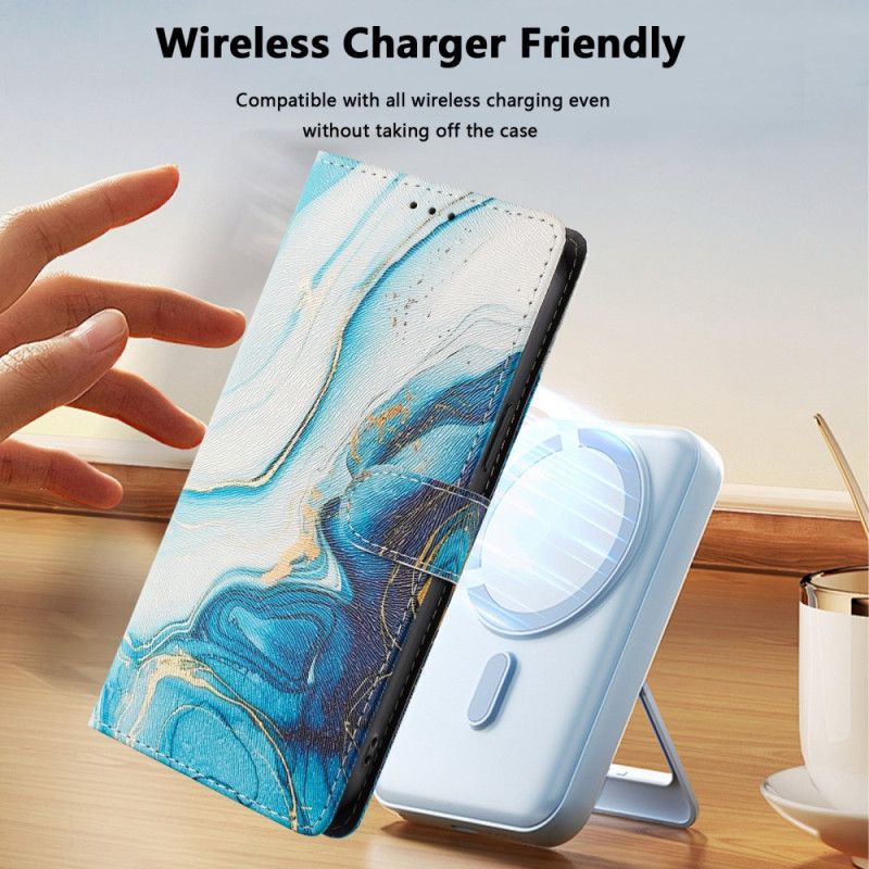 Etui Folio Xiaomi Redmi Note 15 5g Niebieski Marmur