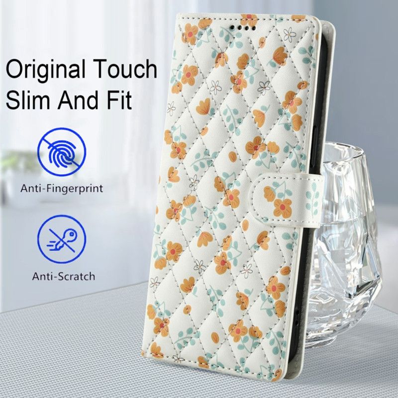 Etui Folio Xiaomi Redmi Note 15 5g Pasek W Kwiaty