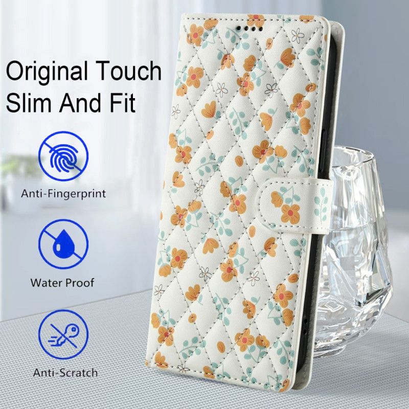 Etui Folio Xiaomi Redmi Note 15 5g Pasek W Kwiaty