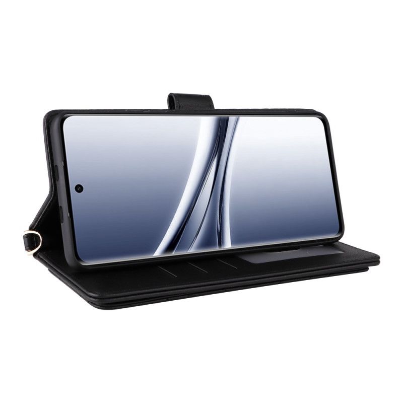 Etui Folio Xiaomi Redmi Note 15 5g Pikowana Z Paskiem Na Ramię I Paskiem Etui Ochronne