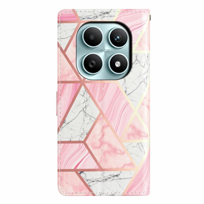 Etui Folio Xiaomi Redmi Note 15 5g Różowy Marmur