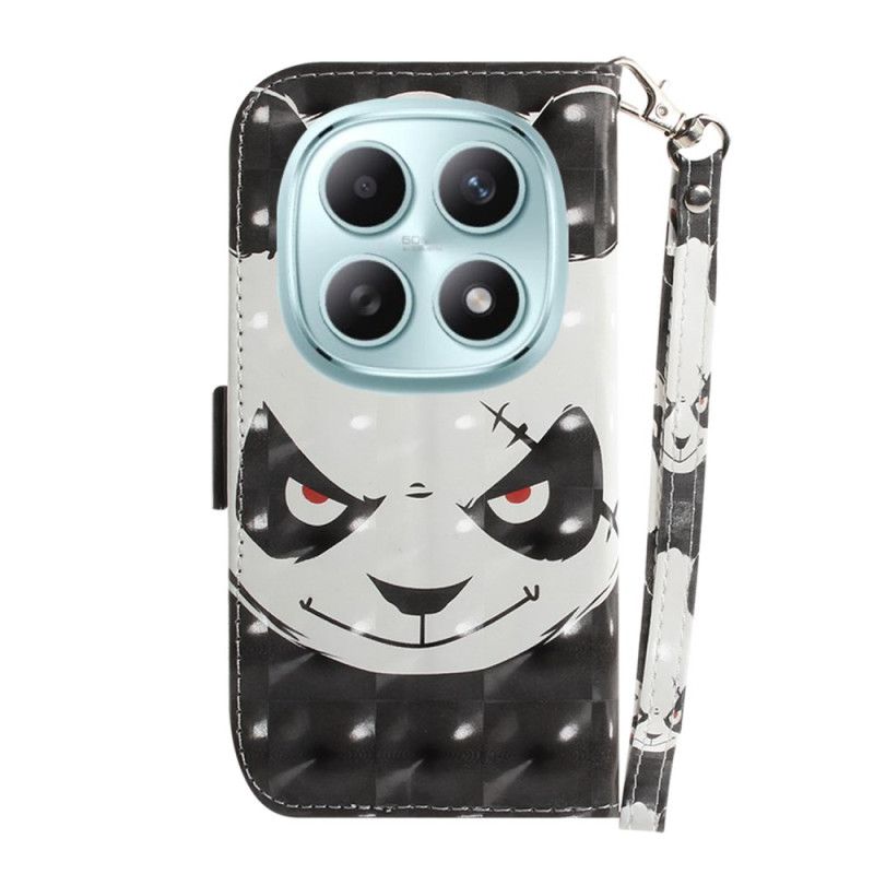 Etui Folio Xiaomi Redmi Note 15 5g Wściekła Panda Ze Smyczką