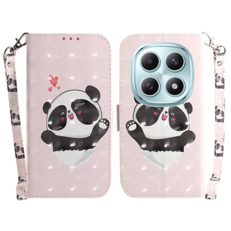 Etui Folio Xiaomi Redmi Note 15 5g Zakochana Panda Ze Smyczką