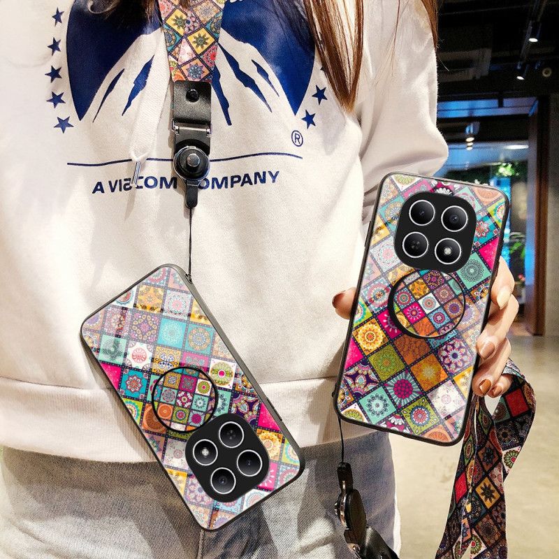 Etui Xiaomi Redmi Note 15 5g Patchworkowa Podstawka I Pasek Etui Ochronne