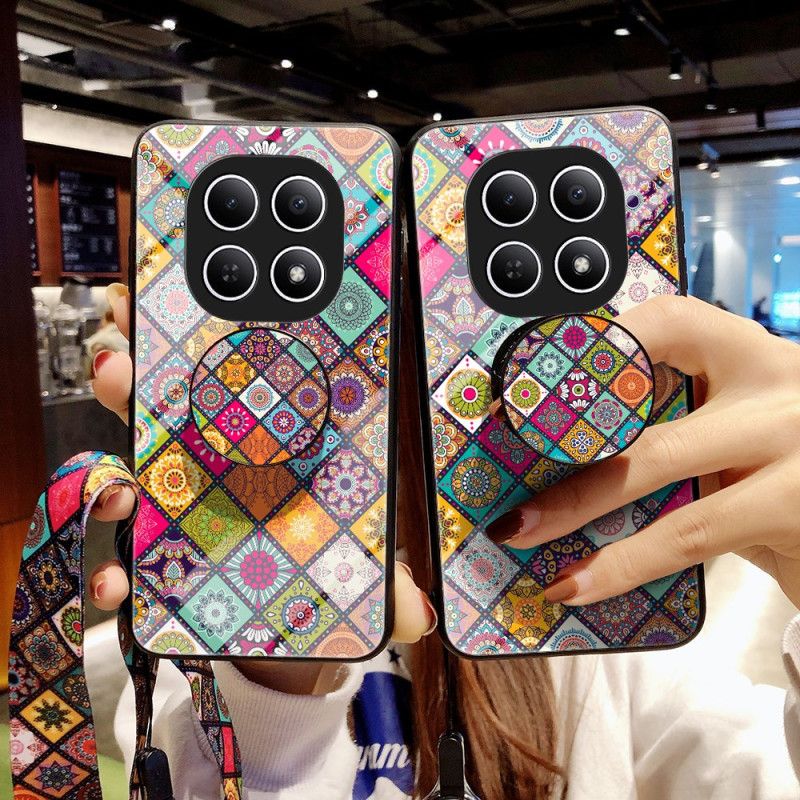 Etui Xiaomi Redmi Note 15 5g Patchworkowa Podstawka I Pasek Etui Ochronne