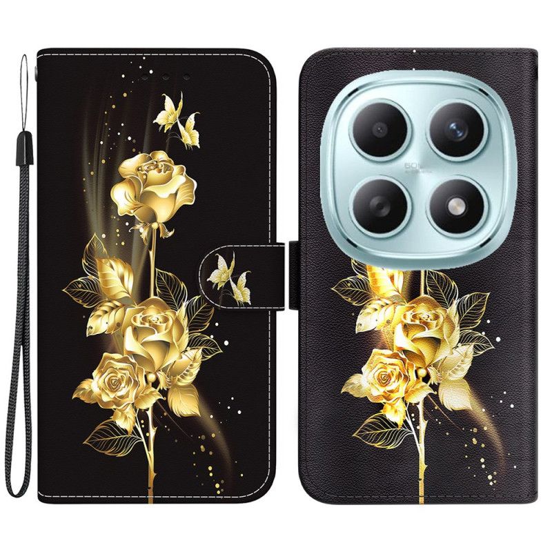 Obudowa Xiaomi Redmi Note 15 5g Etui Na Telefon Złote Motyle I Różowy