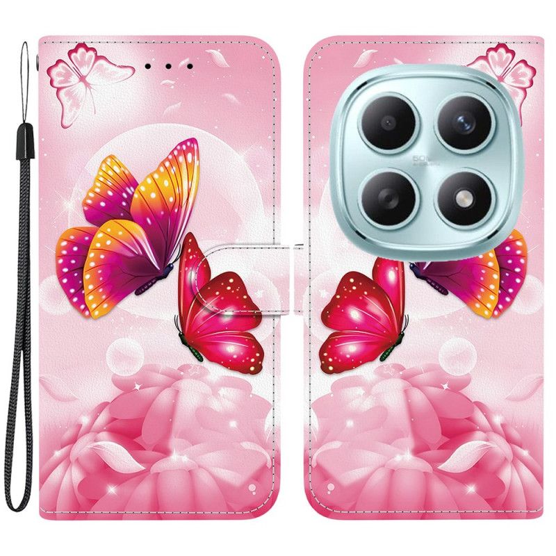 Pokrowce Xiaomi Redmi Note 15 5g Różowe Motyle