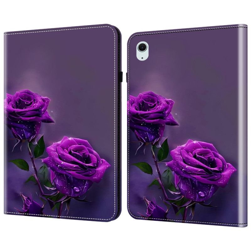 Case iPad (2025) Etui Na Telefon Fioletowe Róże