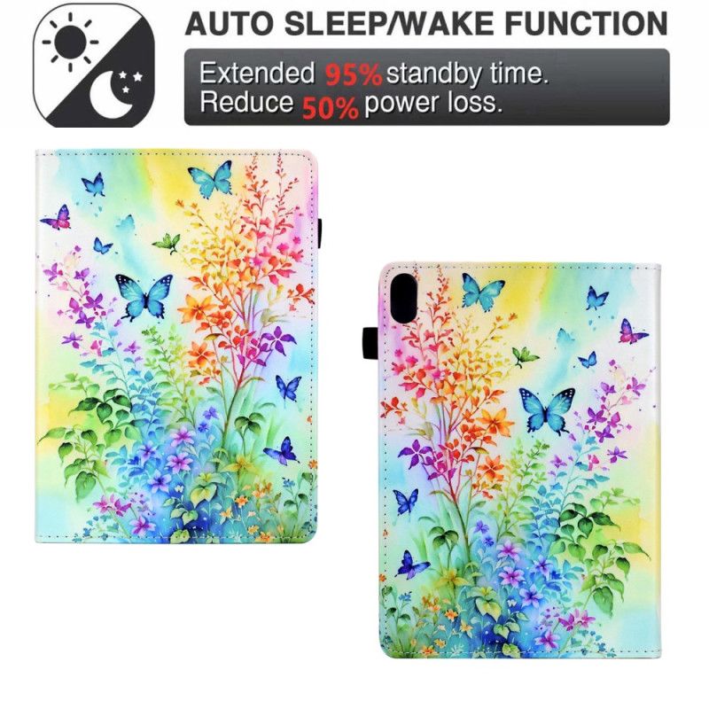 Etui Do iPad (2025) Kwiaty I Motyle