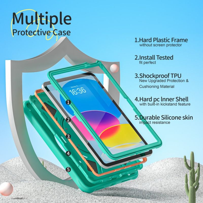 Etui Do iPad (2025) Pasek I Podpórka Dla Dzieci W Kształcie Dinozaura