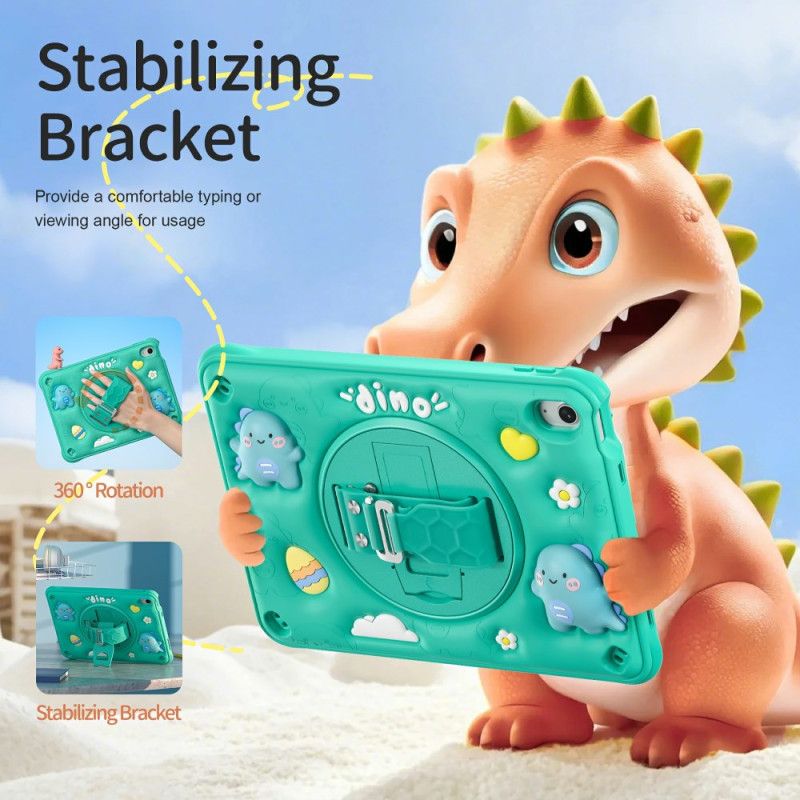 Etui Do iPad (2025) Pasek I Podpórka Dla Dzieci W Kształcie Dinozaura