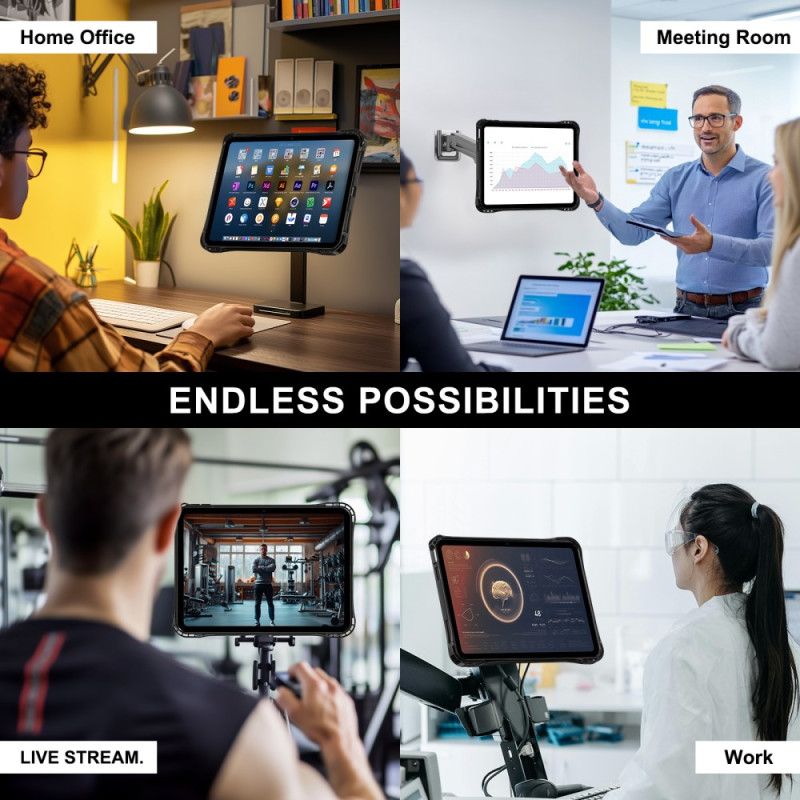 Etui Do iPad (2025) Przezroczysta Zintegrowana Podstawka