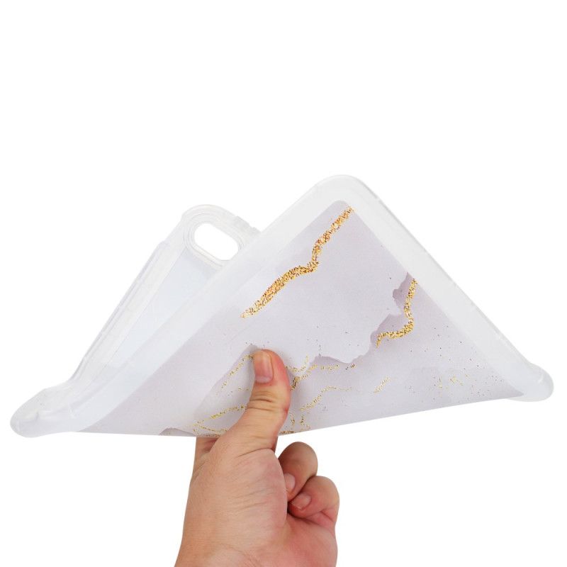 Etui Do iPad (2025) Silikonowy Wzór Marmuru