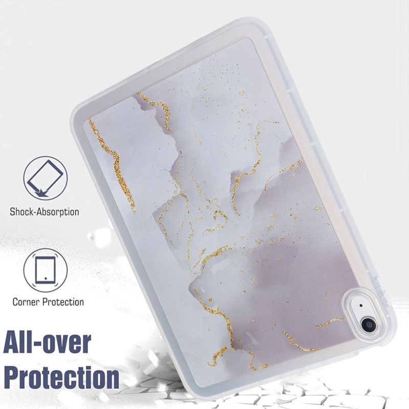 Etui Do iPad (2025) Silikonowy Wzór Marmuru