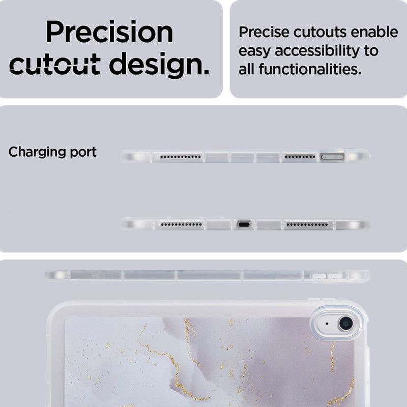 Etui Do iPad (2025) Silikonowy Wzór Marmuru