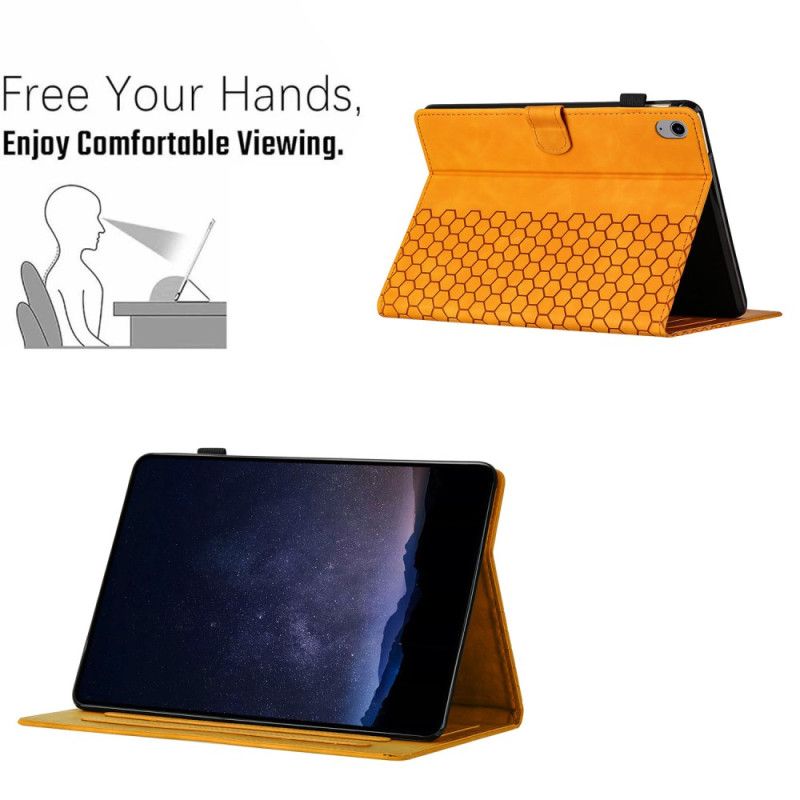 Etui Folio iPad (2025) Wzór Plastra Miodu Etui Ochronne