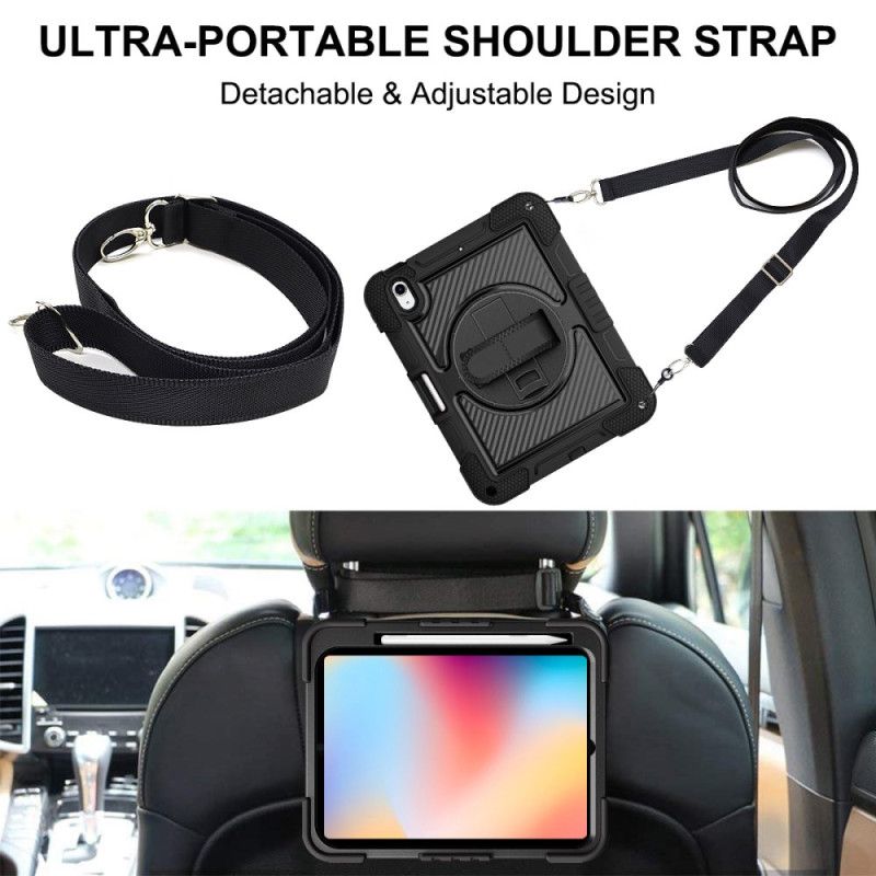 Etui iPad (2025) Dwukolorowy Stojak I Pasek Na Ramię Etui Ochronne