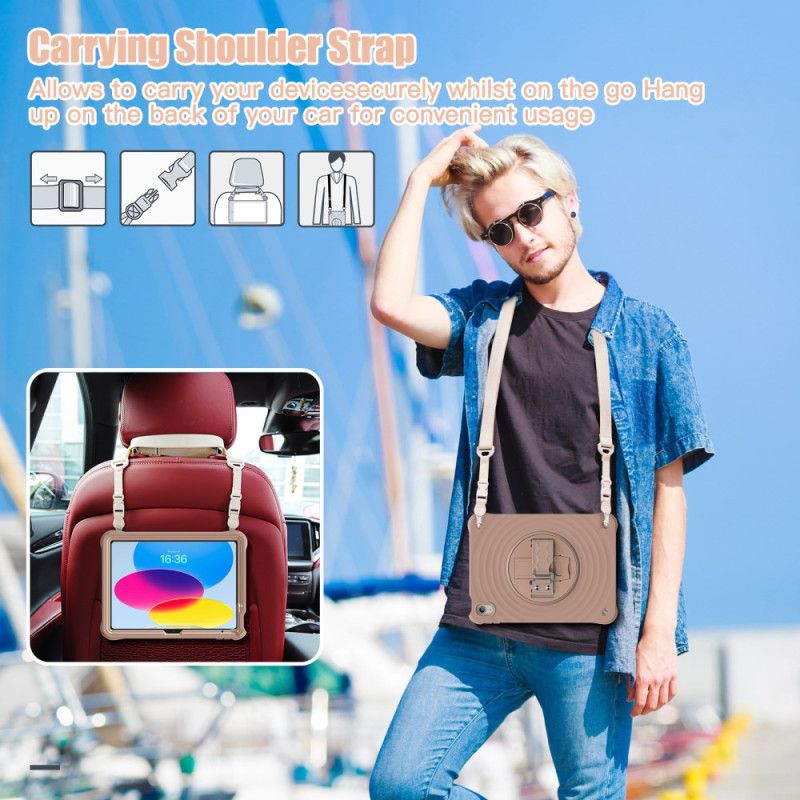 Etui iPad (2025) Obrotowy Stojak I Pasek Na Ramię O 360 Stopni