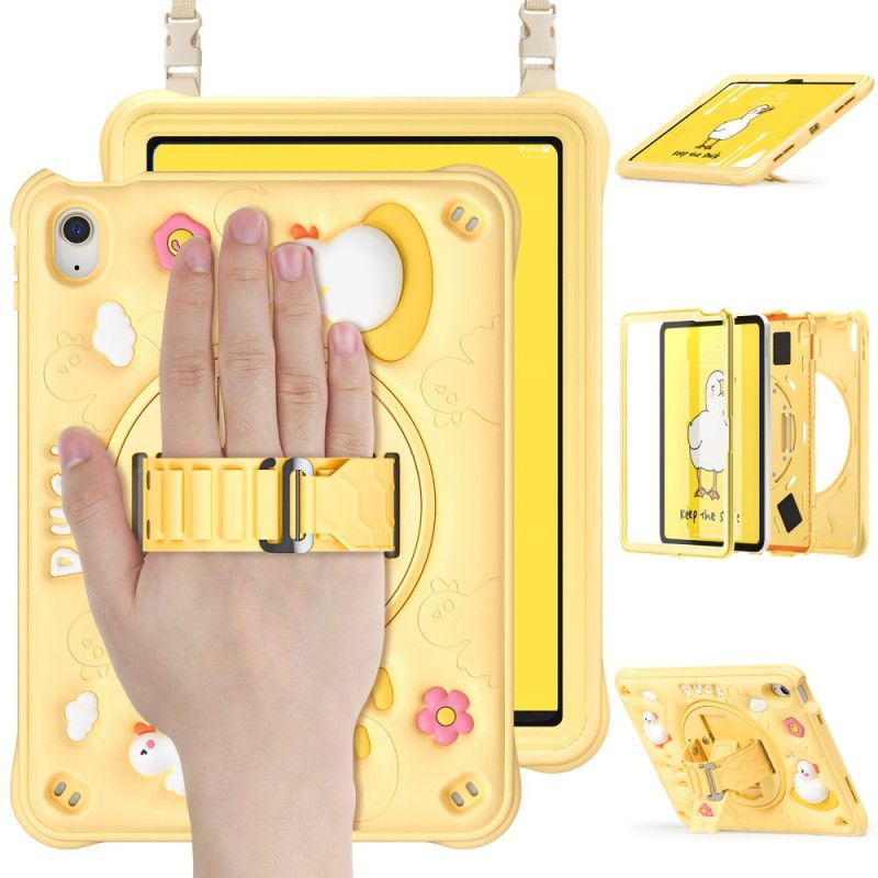 Etui iPad (2025) Podstawka I Pasek Na Ramię Dla Dzieci W Kształcie Kaczki Etui Ochronne