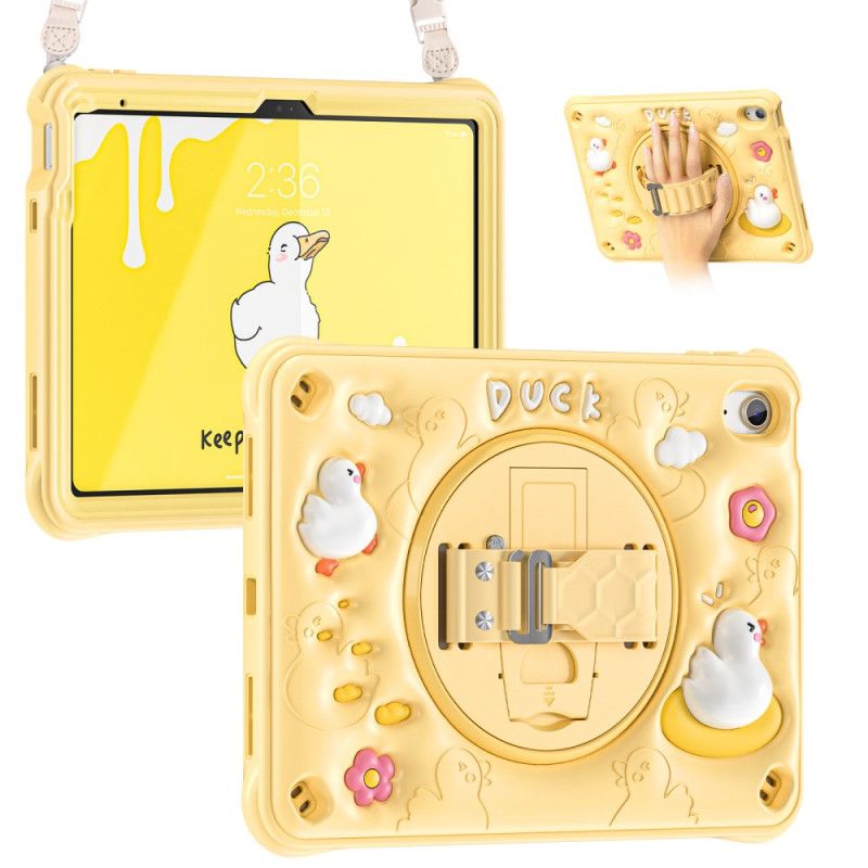 Etui iPad (2025) Podstawka I Pasek Na Ramię Dla Dzieci W Kształcie Kaczki Etui Ochronne