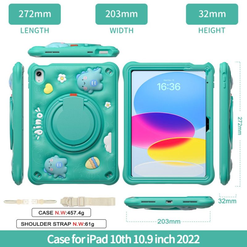 Etui iPad (2025) Wielowarstwowy Z Paskiem Na Ramię Etui Ochronne