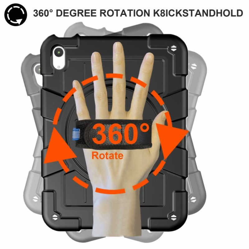 Etui iPad (2025) Wytrzymały Obrotowy Pasek I Stojak