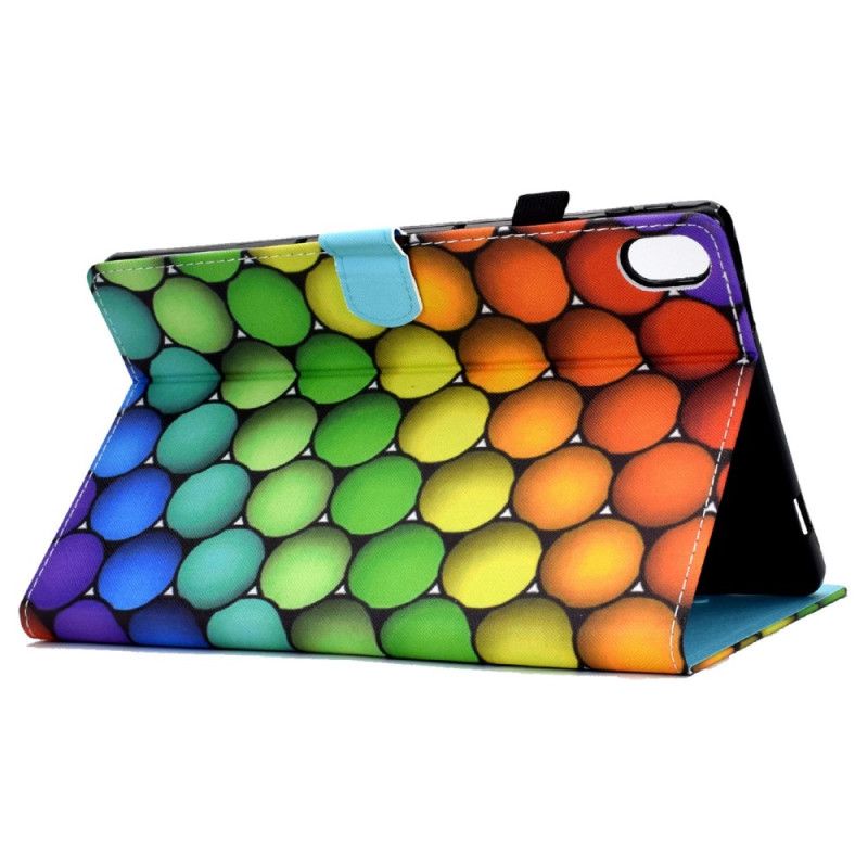 Skórzany Futerał iPad (2025) Etui Na Telefon Geometryczny Wzór