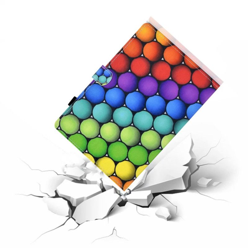 Skórzany Futerał iPad (2025) Etui Na Telefon Geometryczny Wzór