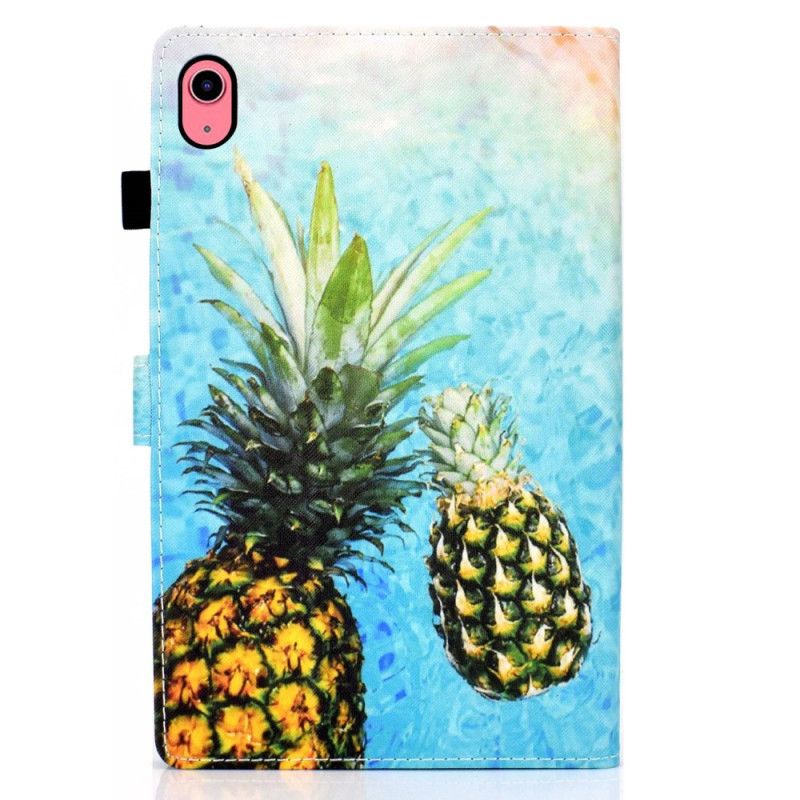 Skórzany Futerał iPad (2025) Etui Na Telefon Graficzny Ananas