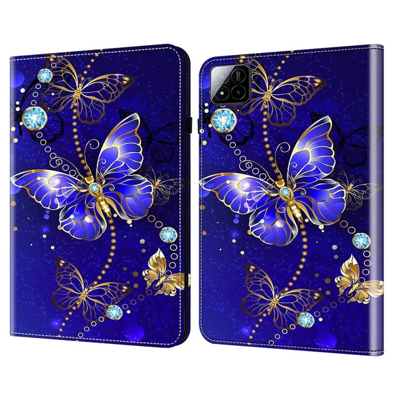 Etui Do Xiaomi Pad 7 / 7 Pro Niebieskie Motyle I Diamenty