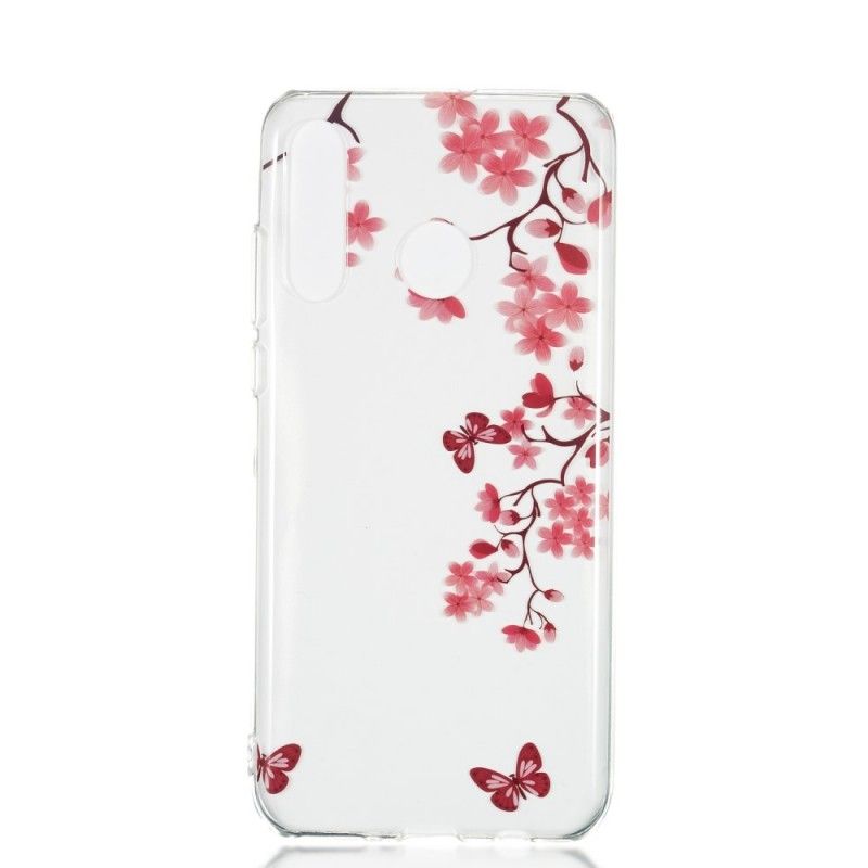 Etui Huawei P30 Lite Przezroczyste Kwitnące Drzewo