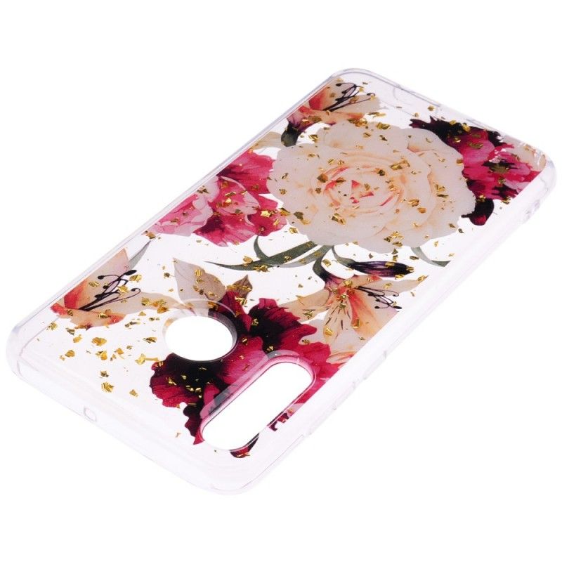 Etui Huawei P30 Lite Przezroczyste Piękne Bukiety