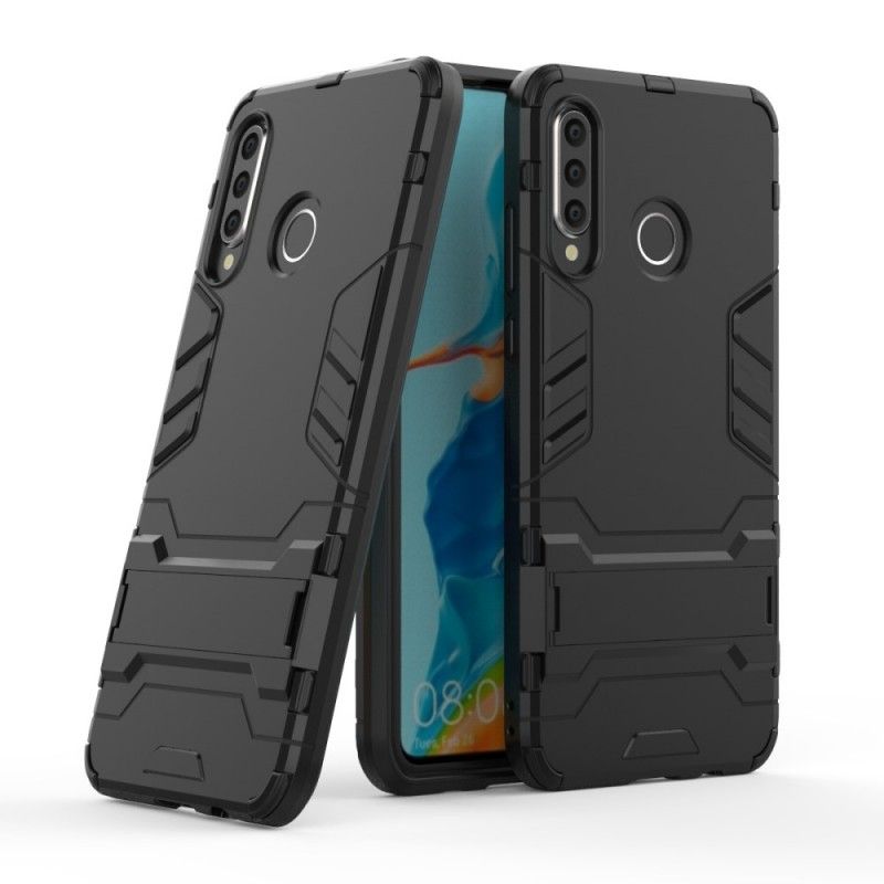 Futerały Huawei P30 Lite Czerwony Czarny Język