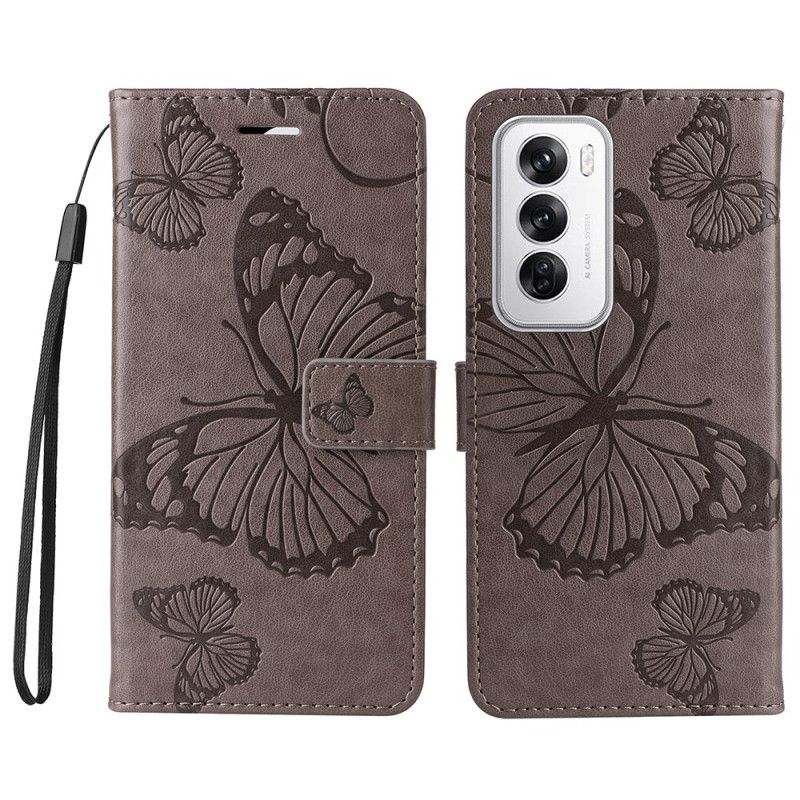 Etui Folio Oppo Reno 12 5g Gigantyczne Motyle Etui Ochronne