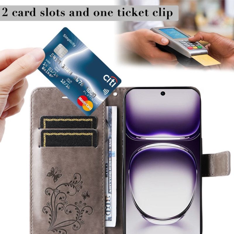 Etui Folio Oppo Reno 12 5g Gigantyczne Motyle Etui Ochronne
