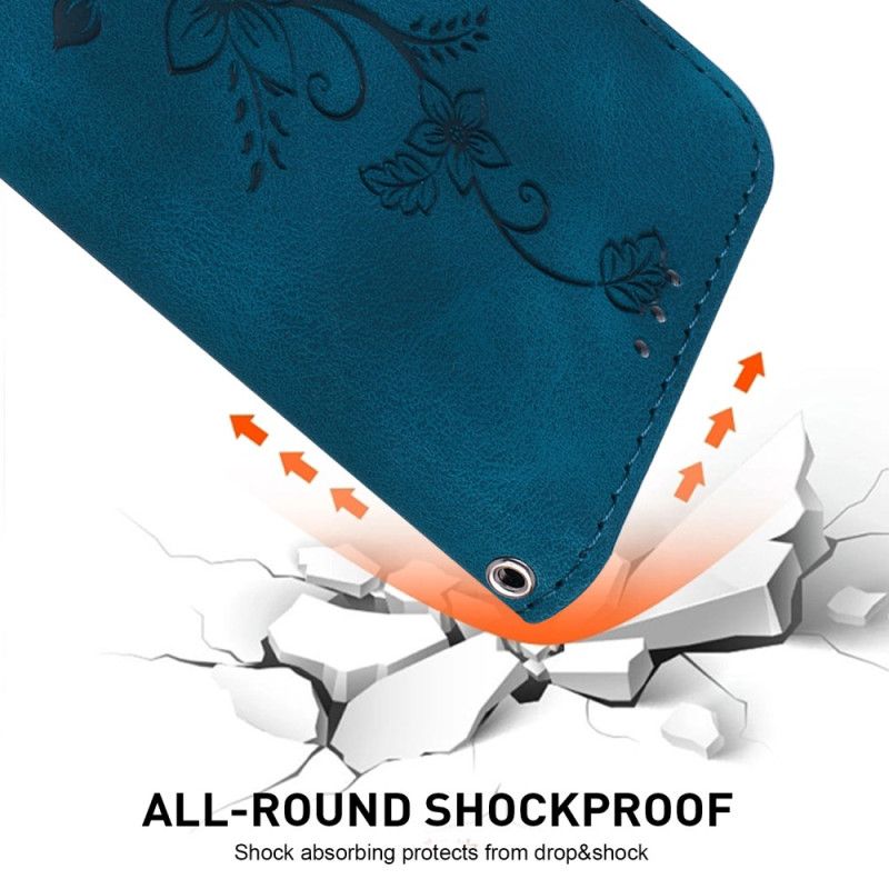 Etui Folio Oppo Reno 12 5g Kwiaty Lilii