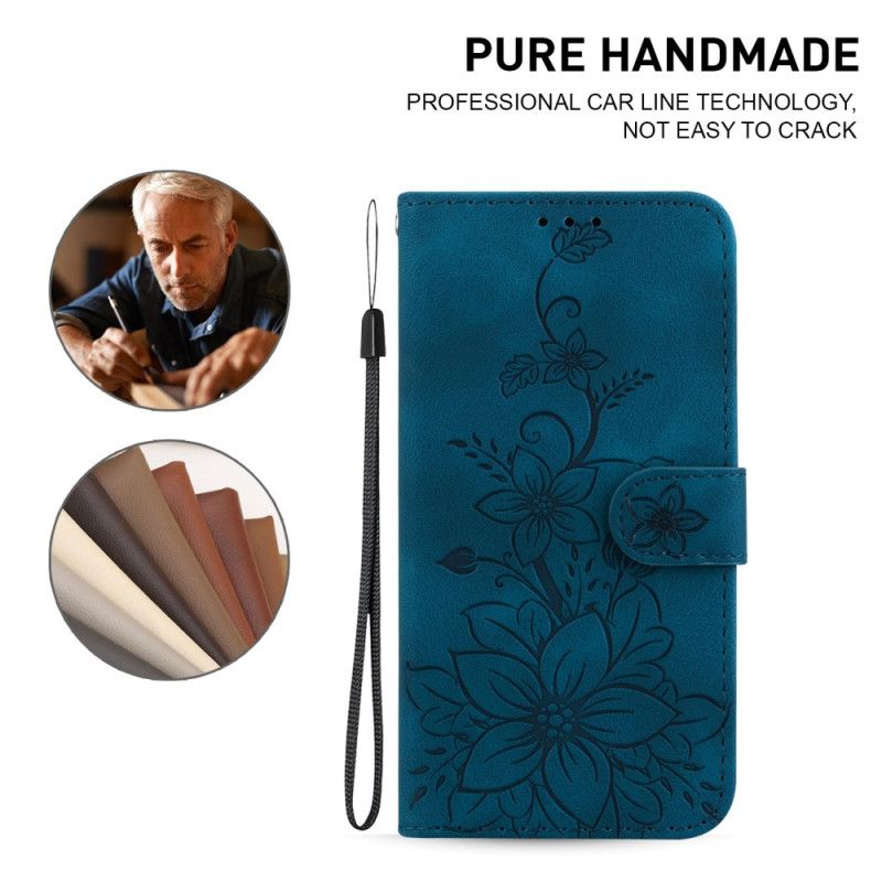 Etui Folio Oppo Reno 12 5g Kwiaty Lilii