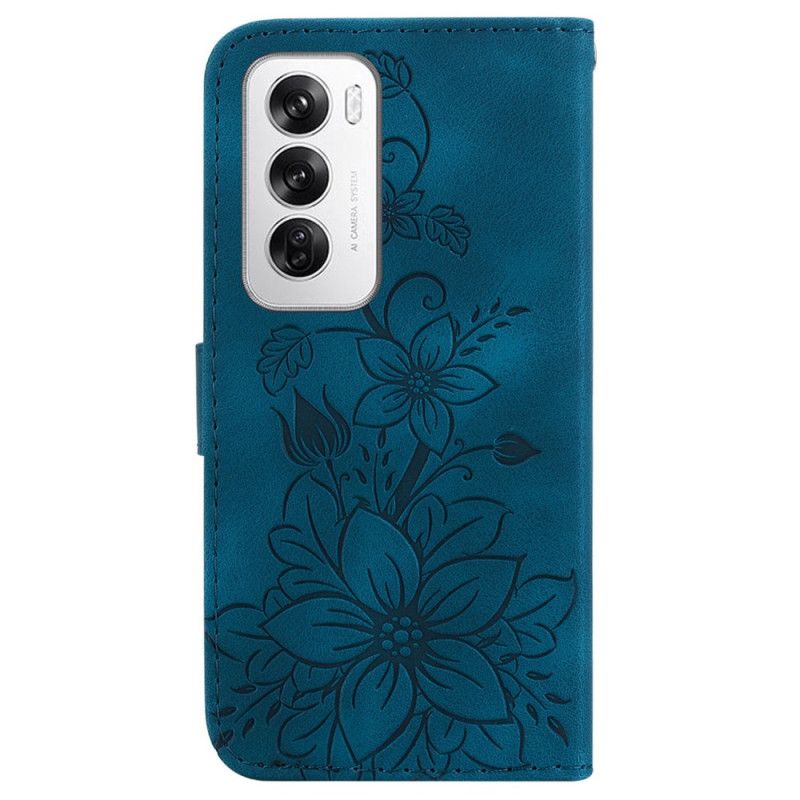 Etui Folio Oppo Reno 12 5g Kwiaty Lilii