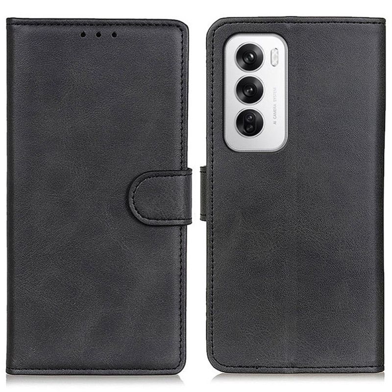 Etui Folio Oppo Reno 12 5g Matowa Sztuczna Skóra Etui Ochronne