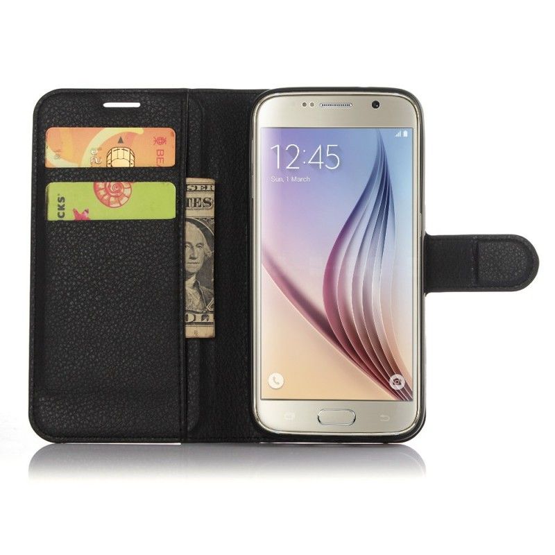 Etui Folio Samsung Galaxy S7 Biały Czarny Klasyczny Etui Ochronne