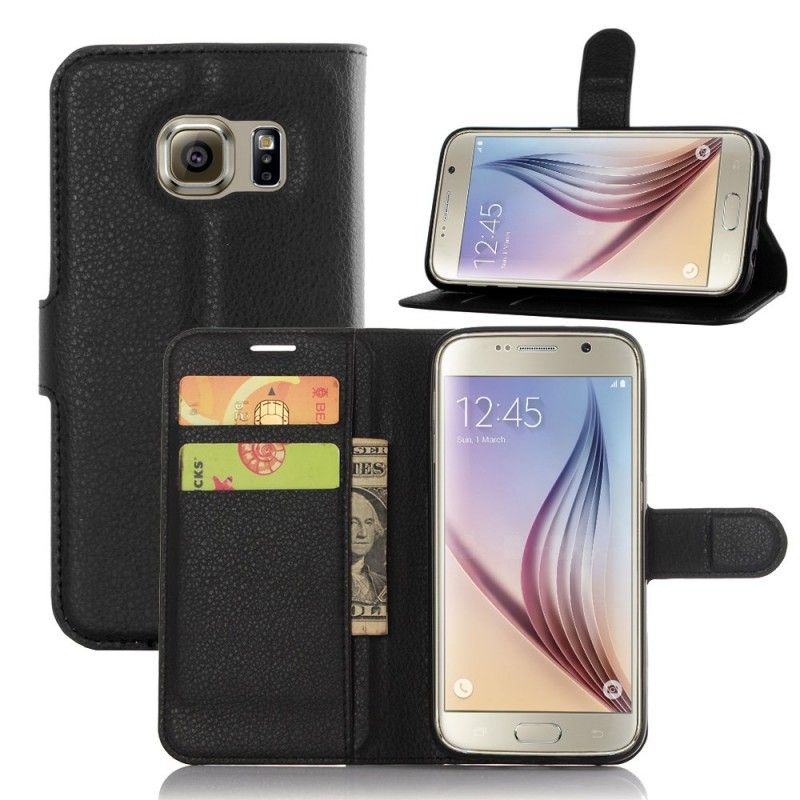 Etui Folio Samsung Galaxy S7 Biały Czarny Klasyczny Etui Ochronne