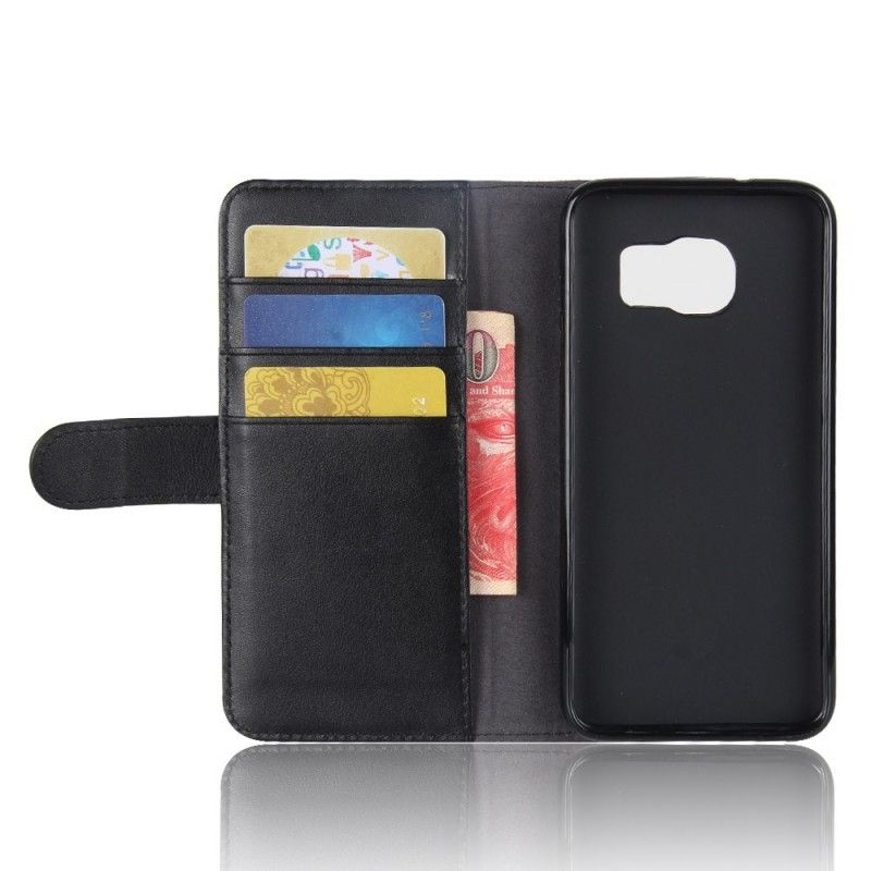 Etui Folio Samsung Galaxy S7 Brązowy Czarny Dwoina Skórzana