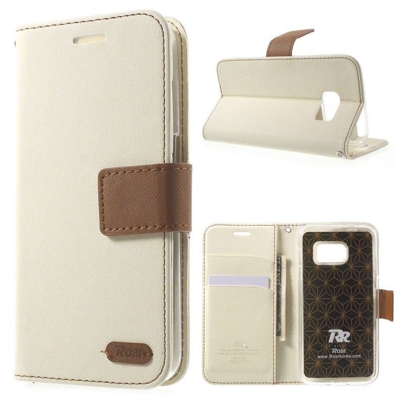 Etui Folio Samsung Galaxy S7 Purpurowy Klapka Dwukolorowa