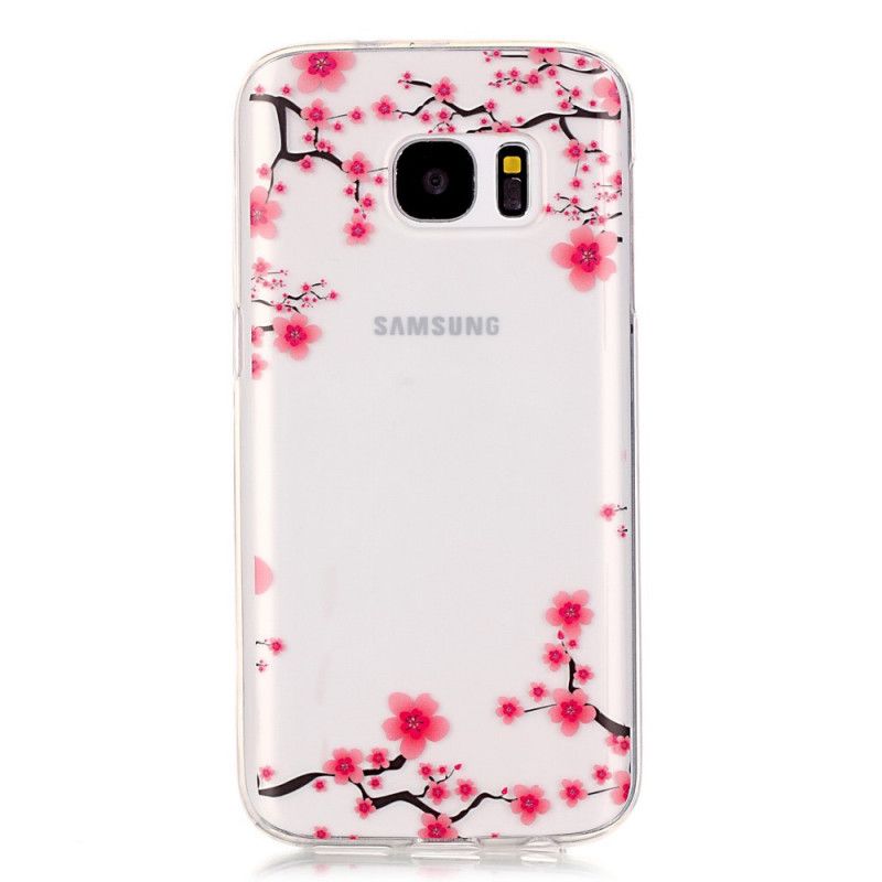 Etui Samsung Galaxy S7 Czerwony Kwitnące Gałęzie Etui Ochronne