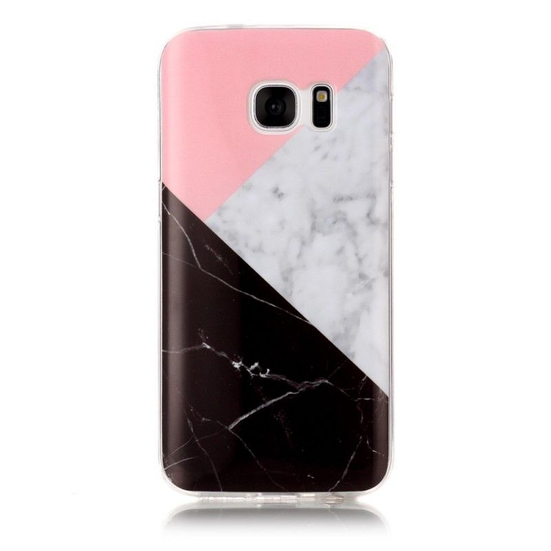 Etui Samsung Galaxy S7 Geometryczny Efekt Marmuru Etui Ochronne