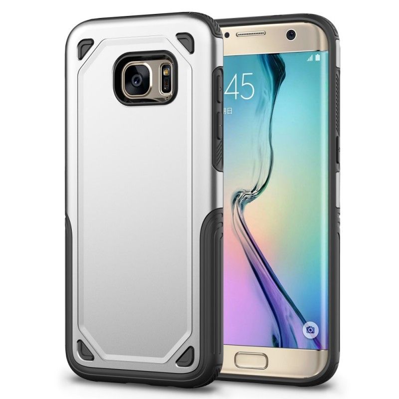 Etui Samsung Galaxy S7 Szary Czarny Zbroja Z Efektem Metalu